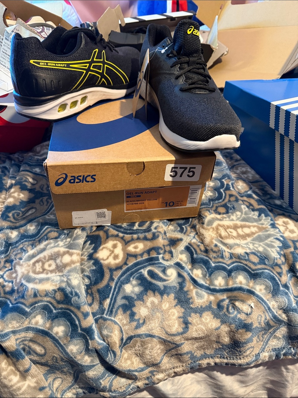 Asics GEL-Run Adapt Black with Yellow Accent Men's Athletic Shoes